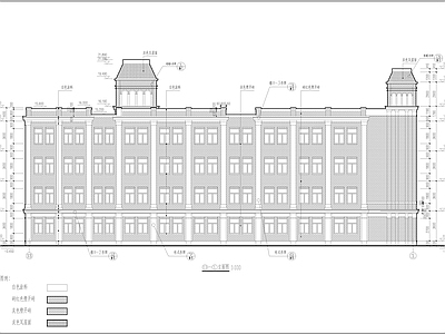 五层砖混小学教学楼建筑 施工图