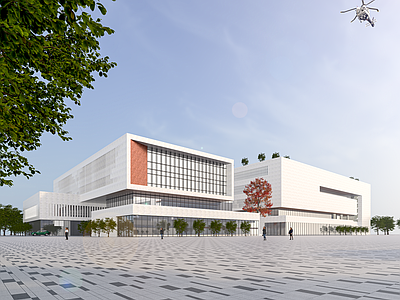 现代艺术文化展览馆建筑