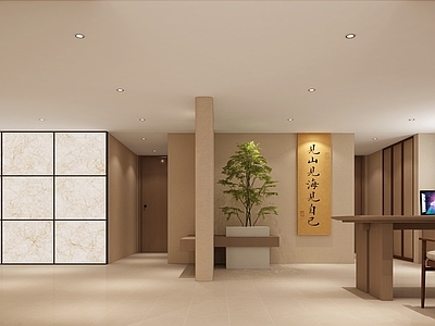 侘寂美容院大厅 美容会所 spa