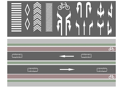 道路导向箭头 交通导向箭头 施工图