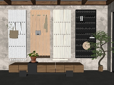 现代钢琴键挂衣板挂饰