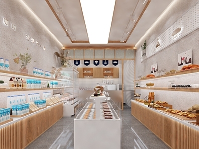 现代原木风咖啡厅蛋糕甜品奶茶门店 头面 咖啡操作台 展架 甜品店 蛋糕店 面包店