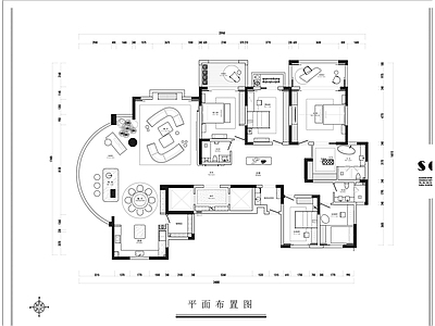 家装平面图 施工图 平层