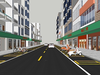 中式街道道路