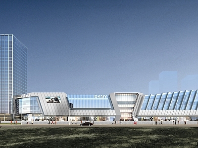 现代大型商场建筑 商业mall