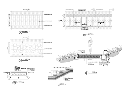 园林地面节点 施工图