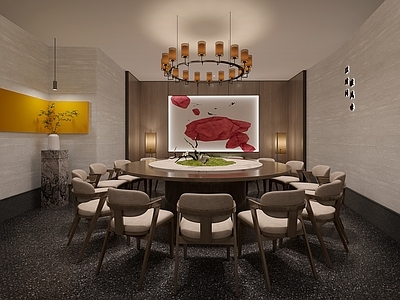 新中式中餐厅包厢 棋牌