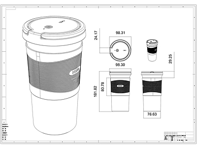 水杯制作图 施工图