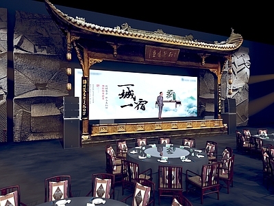 中式戏台