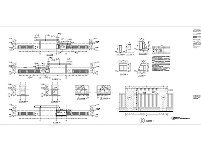 学校大门建筑图 施工图