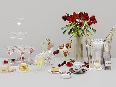 果汁饮品 咖啡 甜品 蛋糕 美食 点心 洋酒 鲜花
