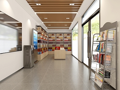 现代游客服务中心便利店 货架