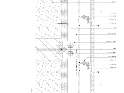 陶土板幕墙结构节点 施工图 结构节点图