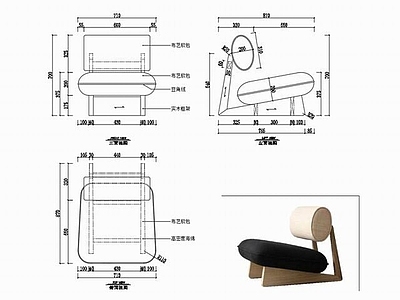 椅子家具图纸 施工图