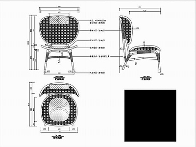 椅子家具图纸 施工图