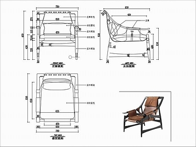 椅子家具图纸 施工图