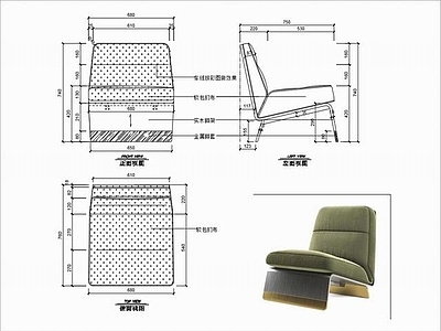 椅子家具图纸 施工图