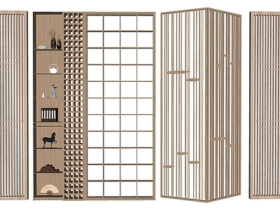 新中式屏风隔断 木质隔断
