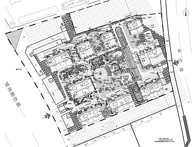 小区高差处理景观图纸深化设计 施工图 居住区景观