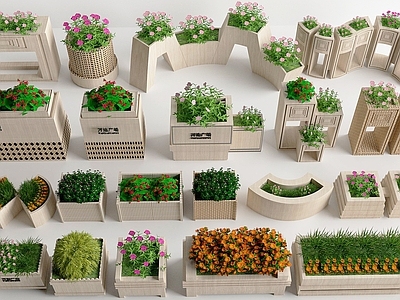 现代景观花箱 实木花箱