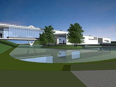 现代展览馆建筑