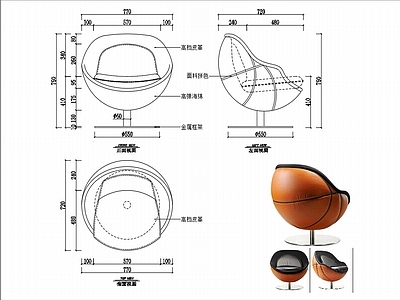 椅子家具图纸 施工图