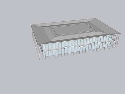 现代方形体育馆