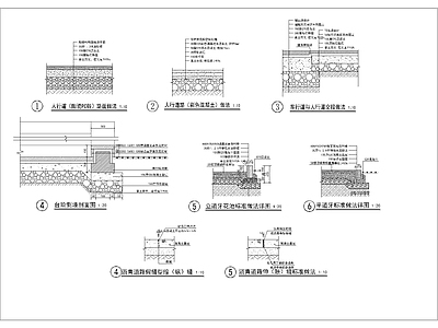 地面及道路做法 伸缩缝做法 施工图