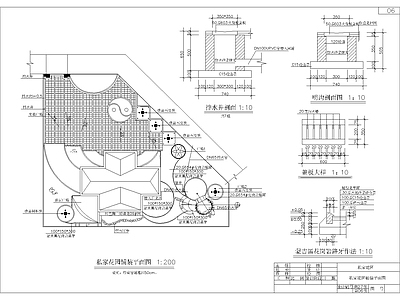 私家庭院花园CAD 施工图