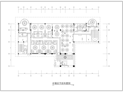 1050㎡中餐厅餐饮空间 施工图