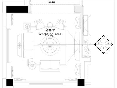 家居客厅 施工图