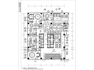 希尔顿酒店特色中餐厅餐饮空间包厢室内精装修 施工图