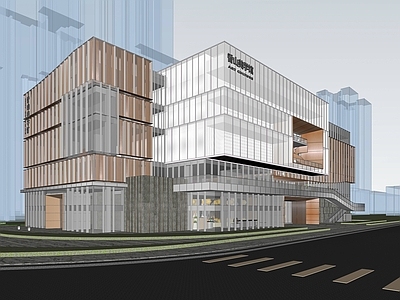 现代展览馆建筑 文化中心