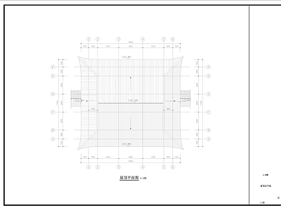 中式古建歇山建筑  施工图