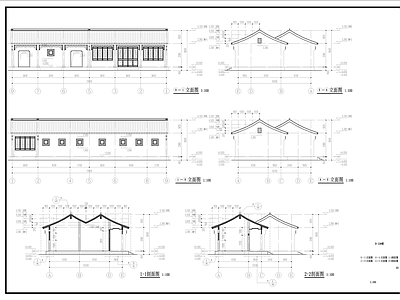 中式古建硬山建筑  施工图