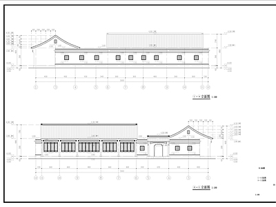 中式古建硬山建筑  施工图