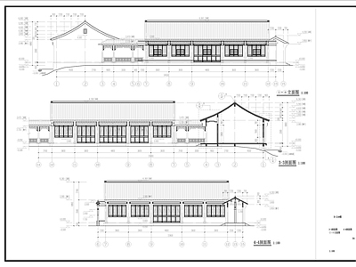 中式古建硬山建筑  施工图