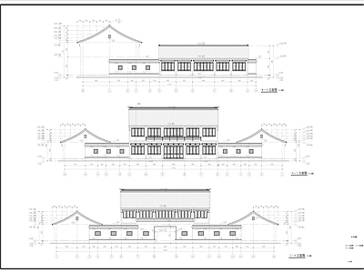 中式古建硬山建筑  施工图