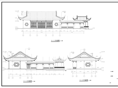 中式古建歇山建筑 施工图