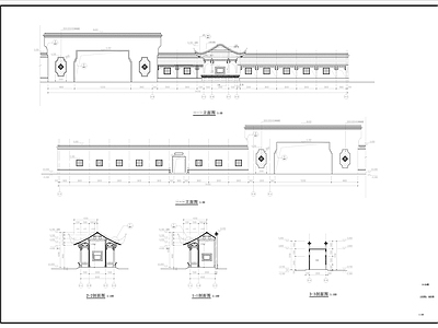 中式古建歇山建筑  施工图