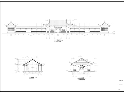 中式古建歇山建筑  施工图