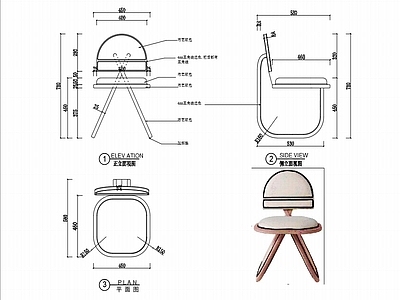 椅子家具图纸 施工图