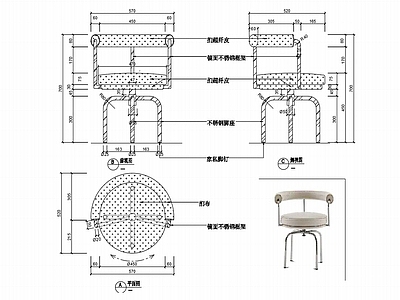 椅子家具图纸 施工图