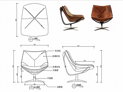 椅子家具图纸 施工图