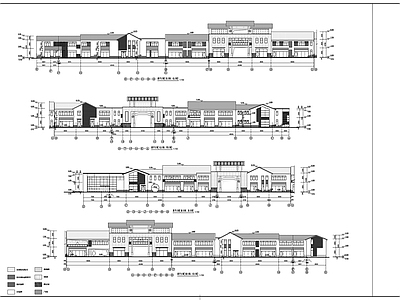 中式商业街建筑 施工图