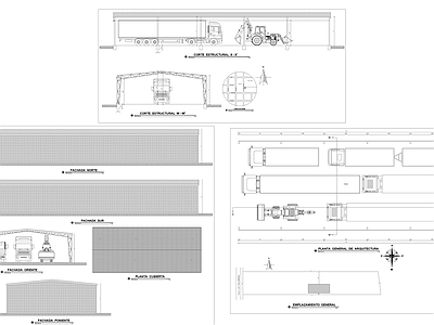 小型停车场CAD 施工图 户外