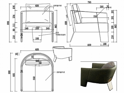 椅子家具图纸 施工图