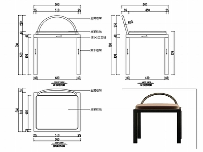 椅子家具图纸 施工图