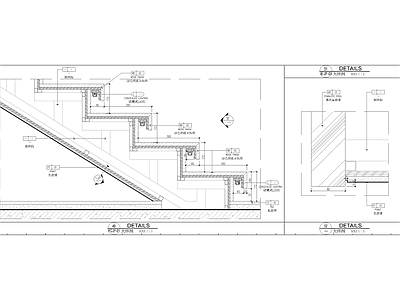 钢结构楼梯踏步节点大样图 施工图