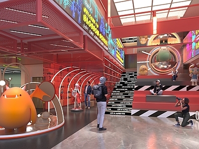 现代潮玩店 电玩城 玩具店 玩偶